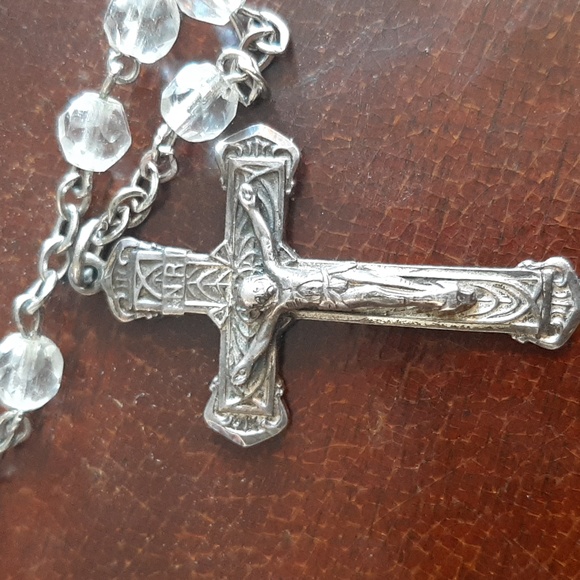 Chapel sterling silver & crystal rosary - Picture 2 of 4